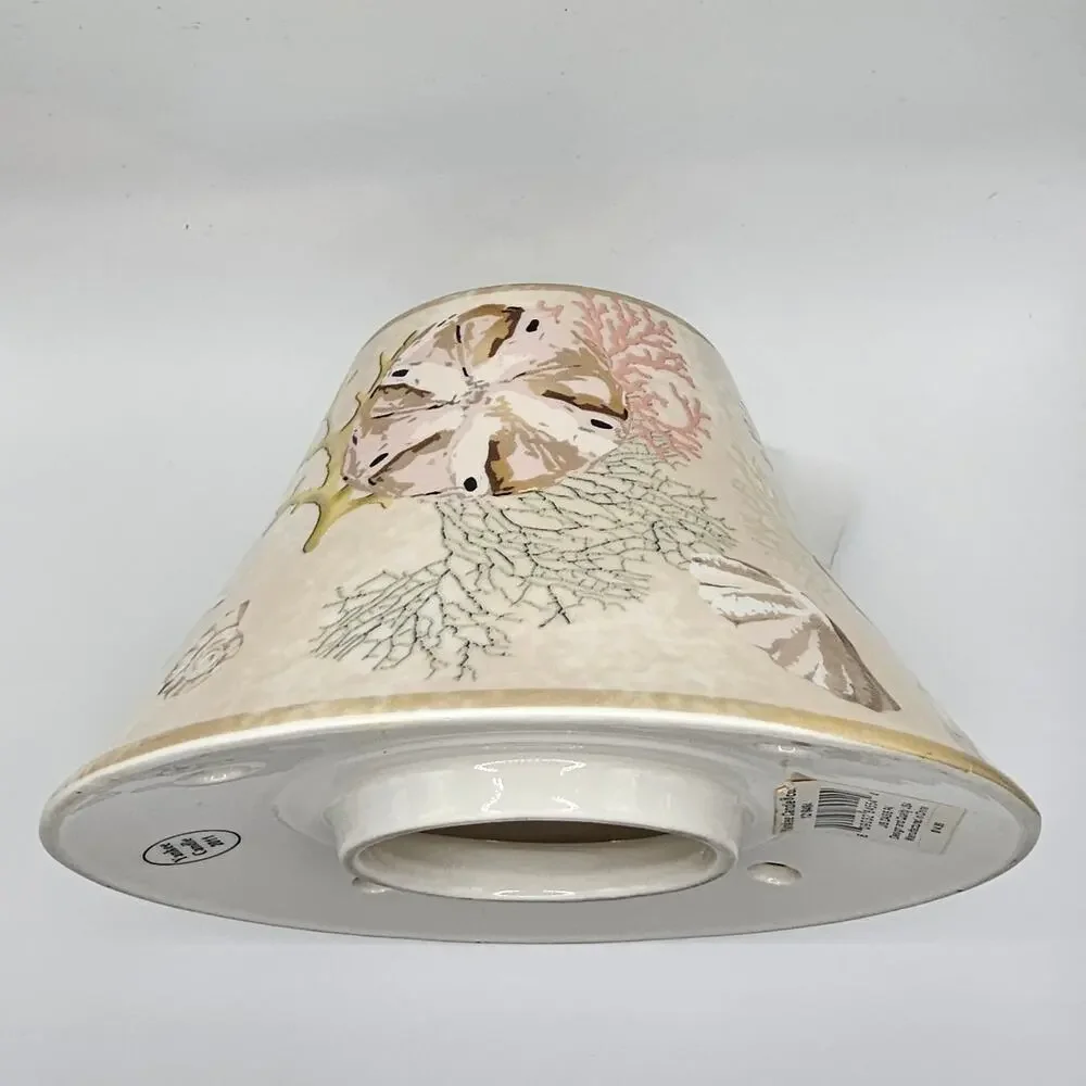 Retired Yankee Candle Large Jar Shade Oasis Seashore Collection Starfish Coral